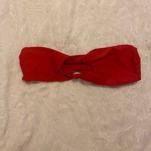 Red bathing suit top